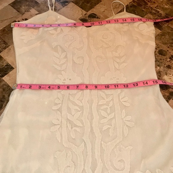 White Mesh Embroidered Dress. Project Alabama. Size 8. - Picture 8 of 8